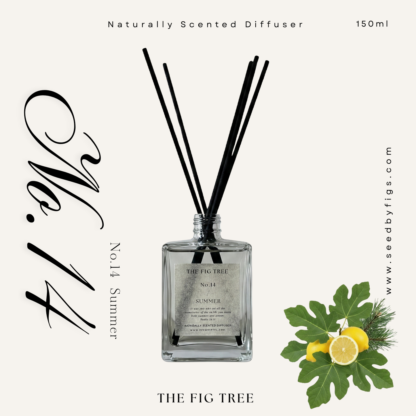 No.14 Summer 夏｜Naturally Scented Diffuser 大地自然淡香瓶 150ml