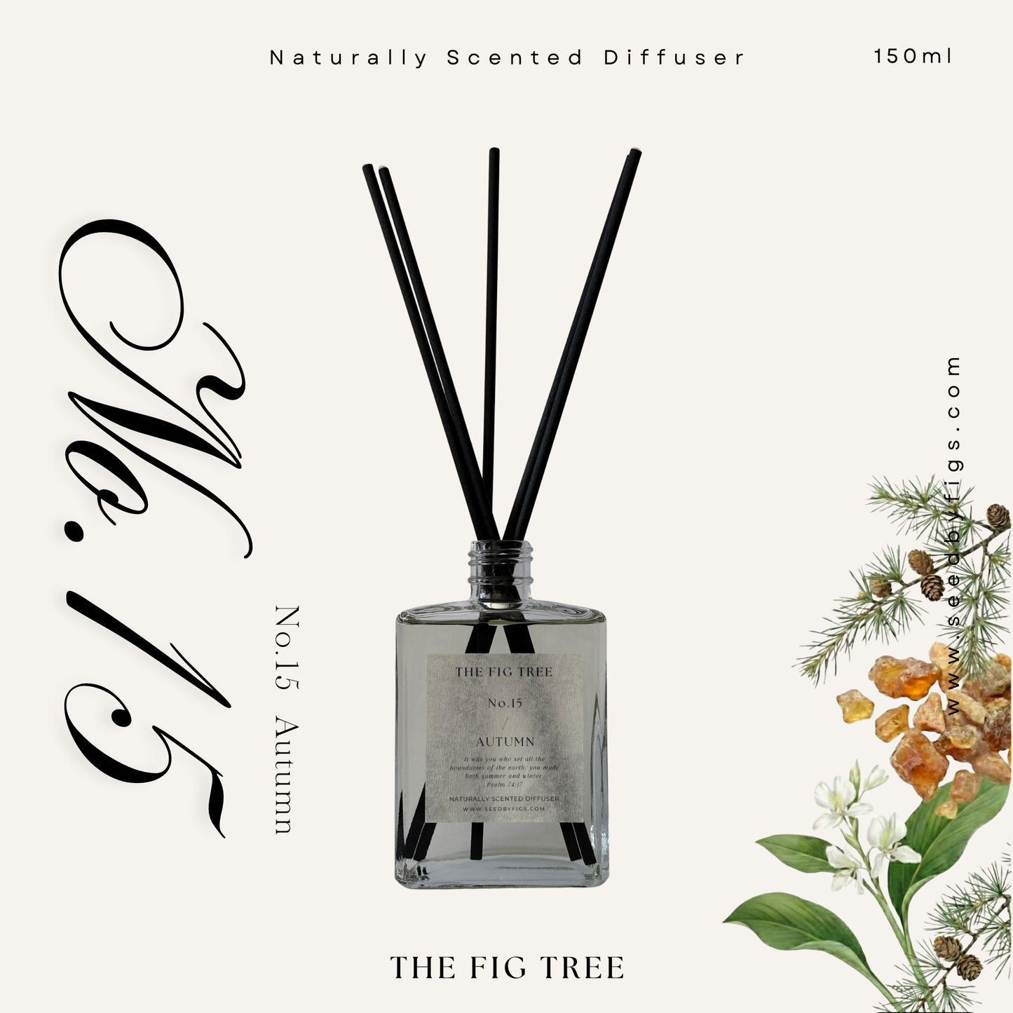 No.15  Autumn 秋｜Naturally Scented Diffuser 大地自然淡香瓶 150ml