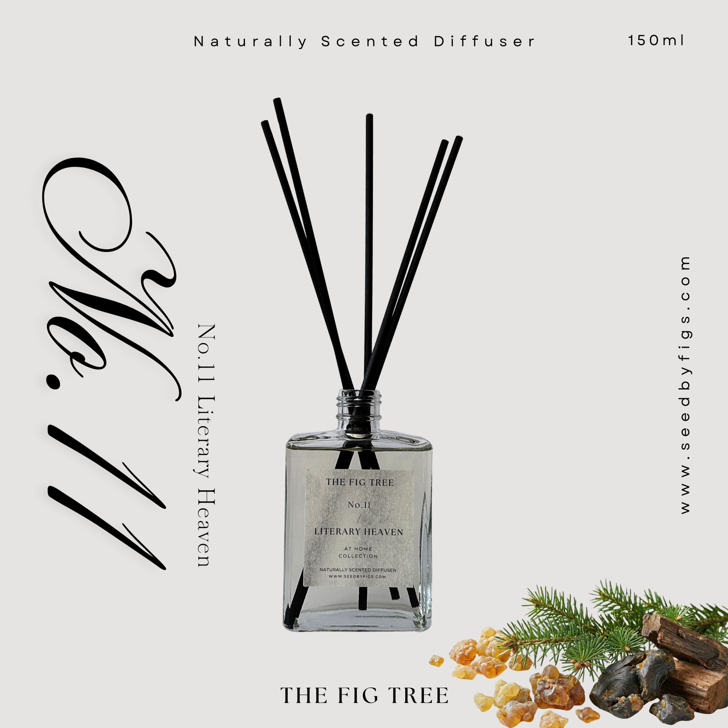 No.11 Literary Haven 文學天堂｜Naturally Scented Diffuser 大地自然淡香瓶 150ml