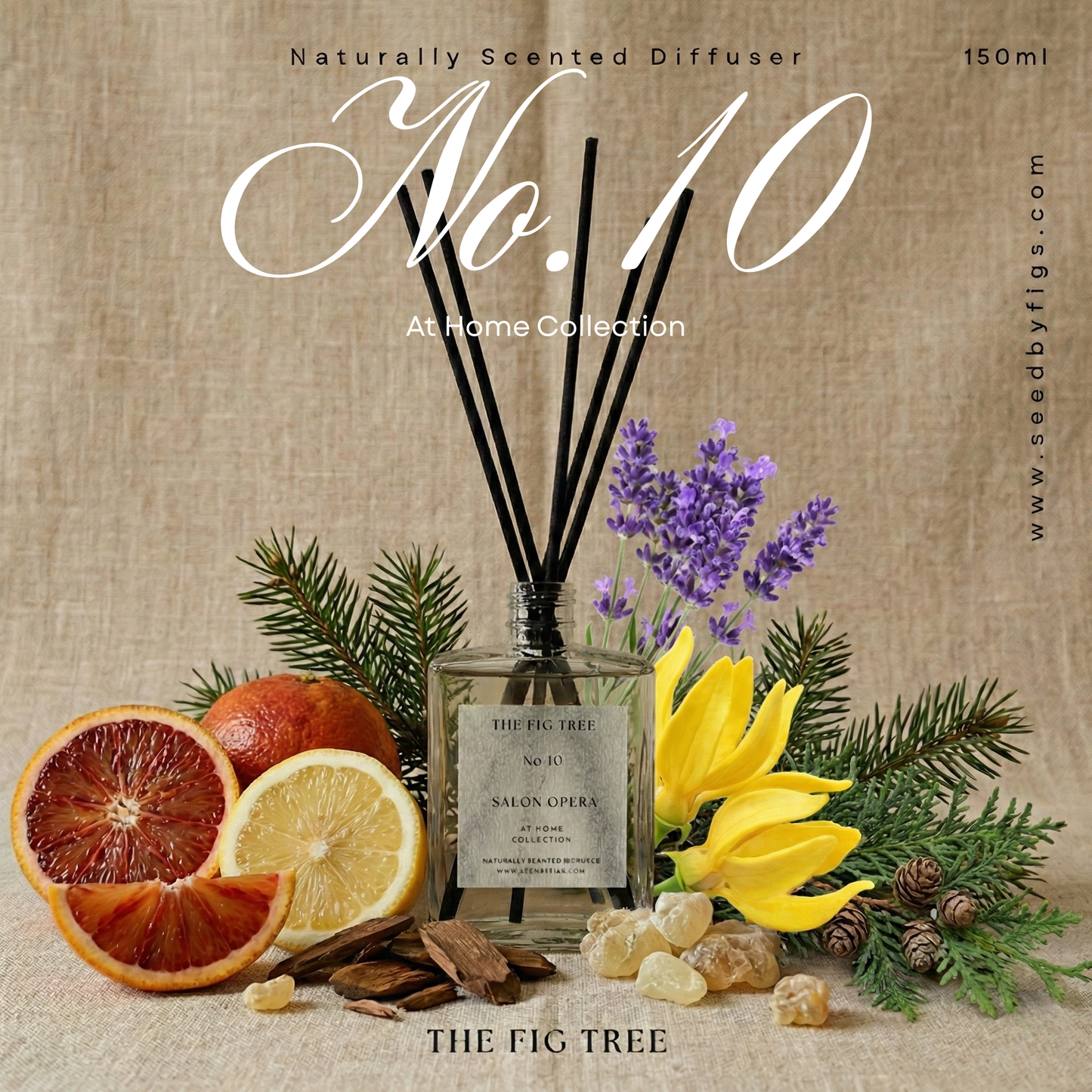 No.10 Salon Opera 歌劇沙龍｜Naturally Scented Diffuser 大地自然淡香瓶 150ml
