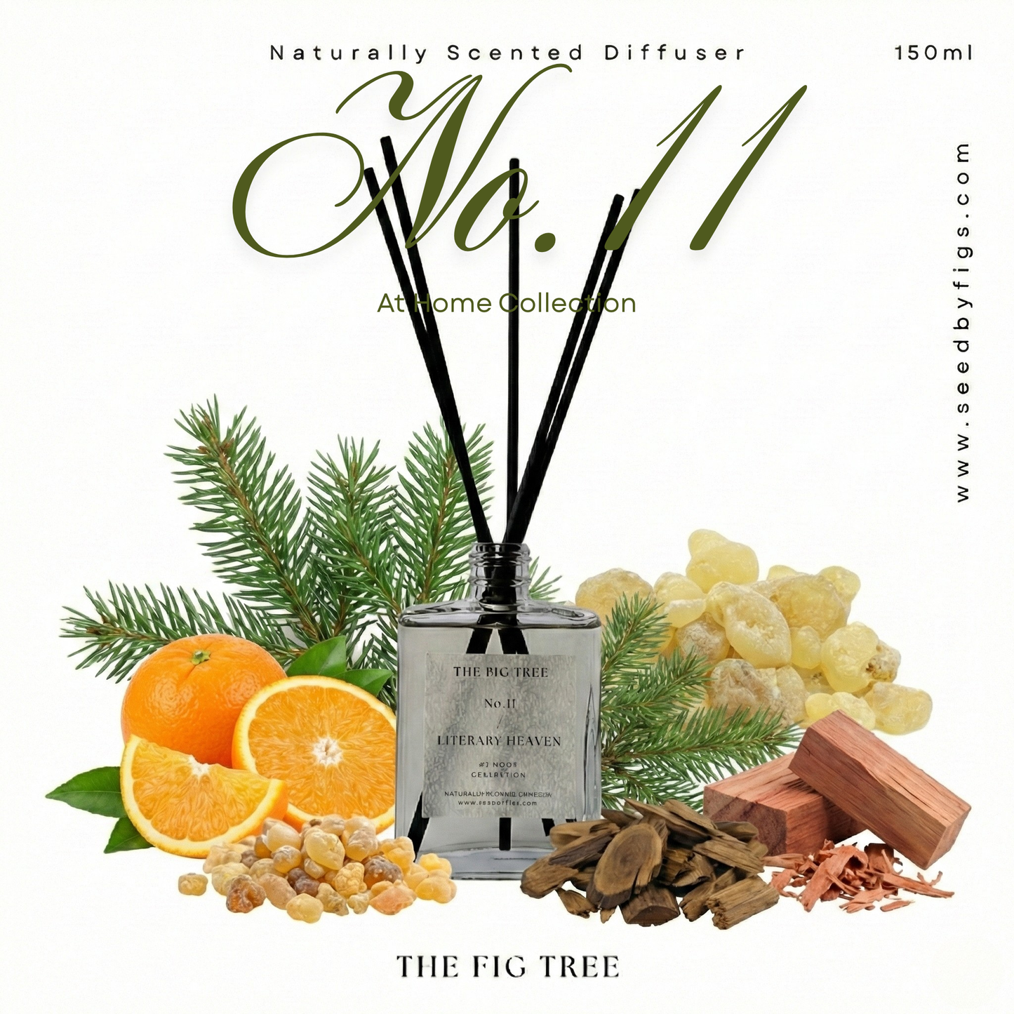 No.11 Literary Haven 文學天堂｜Naturally Scented Diffuser 大地自然淡香瓶 150ml